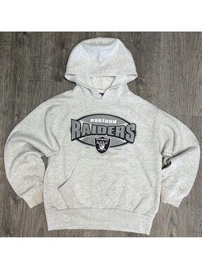 Vintage 1997 Oakland Raiders NFL Hooded Sweater KIDS 5Y- 6Y